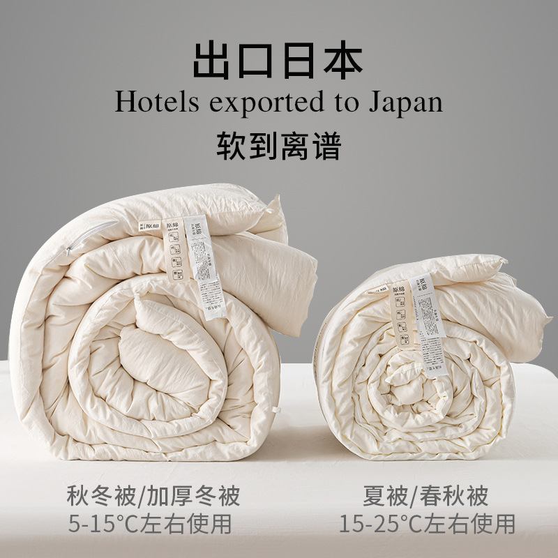 Picture of Quilt Class a Raw Cotton Soybean Fiber Quilt Undyed Quilt Spring and Autumn Quilt Core Student Bedding Warm Winter Quilt Thickened Cotton Quilt