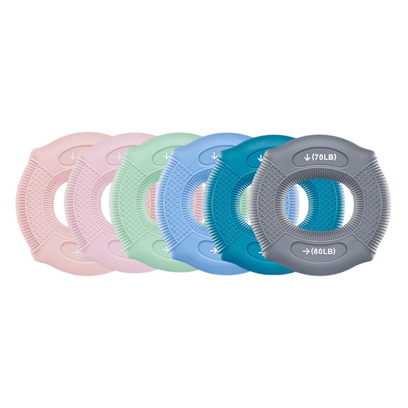 Wholesale Convex Striped Double Strength Grip Strength Device for Men and Women Hand Strength Fitness Sports Training Device Silicone Grip Ring