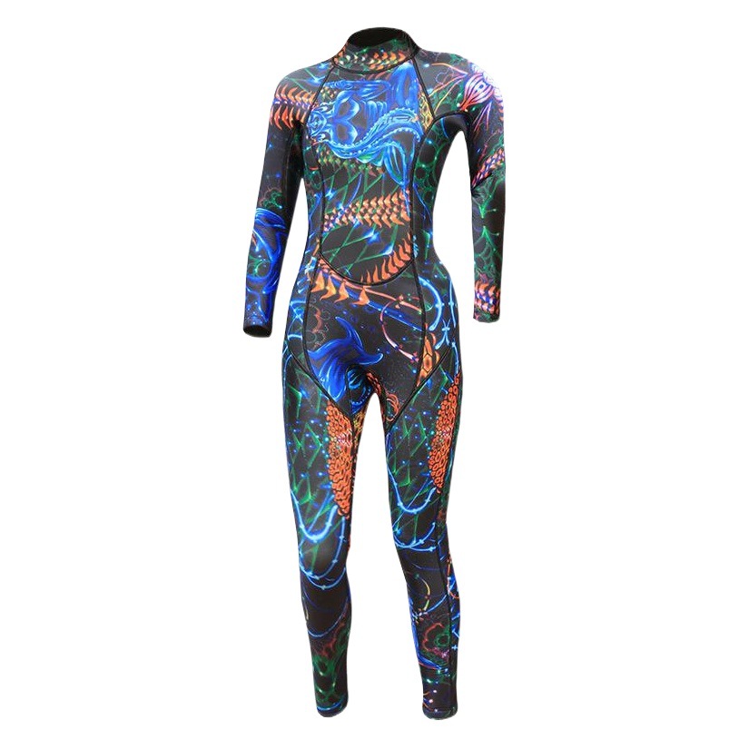 Hisea diving suit women's professional long-sleeved trousers one-body zipper diving suit sunscreen snorkeling surfing suit 3mm warm