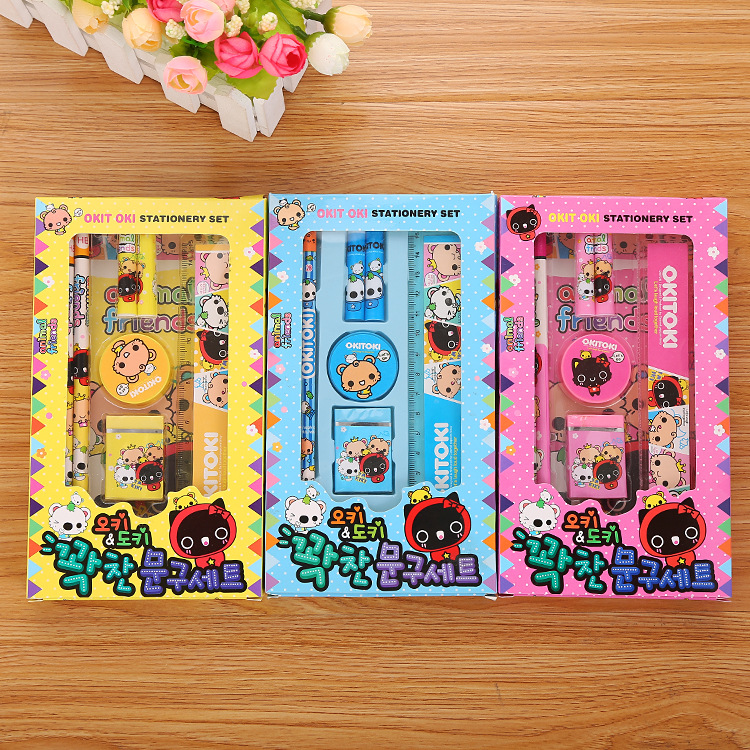 Picture of Cute student prizes Stationery Set cartoon gift 7 piece set creative kindergarten children's set stationery wholesale