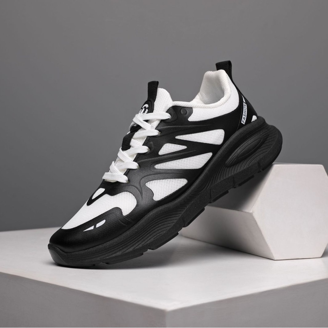 2025 Panda Shoes New Sports Shoes Breathable, Plaid and Shock Absorbing Jogging Shoes Men's Shoes Commuting Mesh Casual Running Shoes