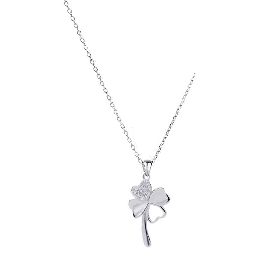 Lucky clover necklace female clavicle chain ins cold trendy temperament Korean simple niche design sense girlfriends