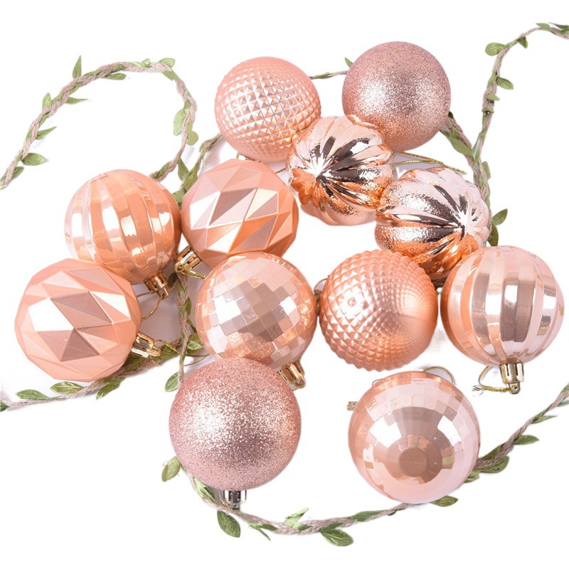 New Christmas decorative ball 6cm set 12 plastic electroplating special-shaped ball holiday wedding hanging ball ornaments Christmas ball