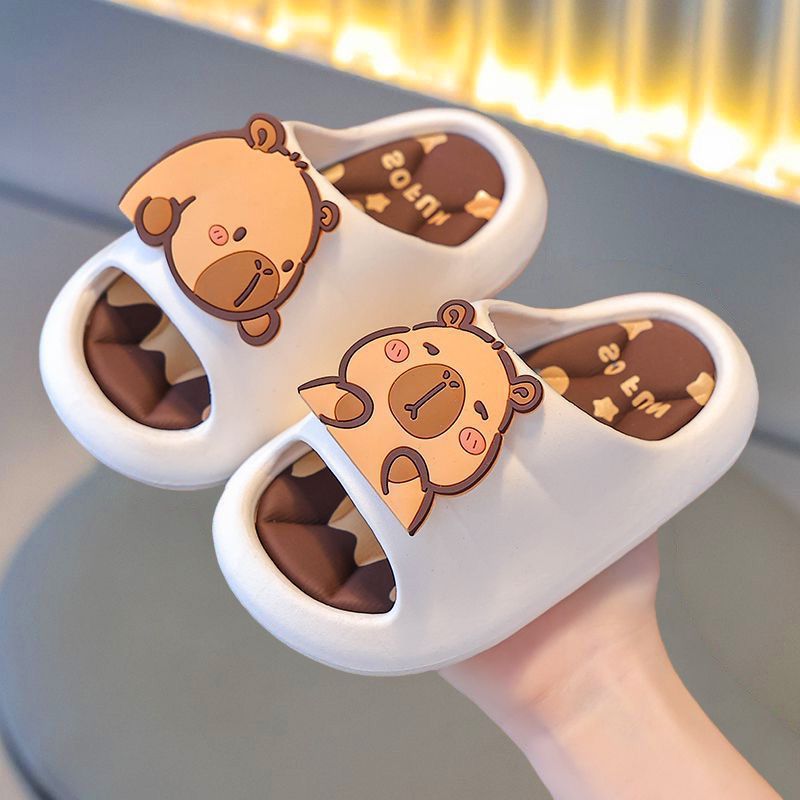 Kapibala Children's Slippers Summer Boys' Home Indoor Bathing Non-Slip Girls' Middle and Old Children Parent-Child Baby
