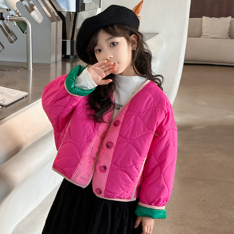 Picture of Girl's Cotton Coat Coat Winter 2024 New Children's Thickened Down Cotton-padded Jacket Girl's Winter Cotton-padded Coat Tide