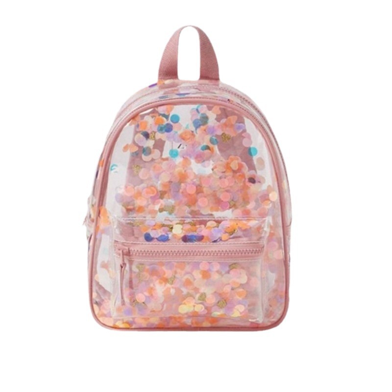 Picture of Wholesale Z home 2023 new transparent backpack children's bag girls confetti decoration jelly cute backpack