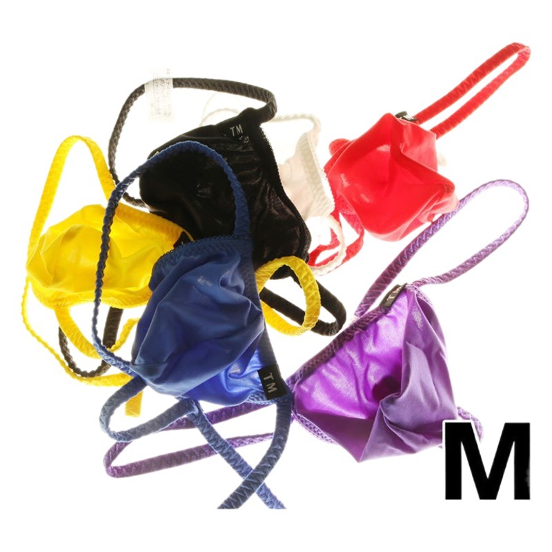 Sexy underwear men's thong thin ice silk elastic bag Yin U-shaped bag JJ set sexy underwear free underwear