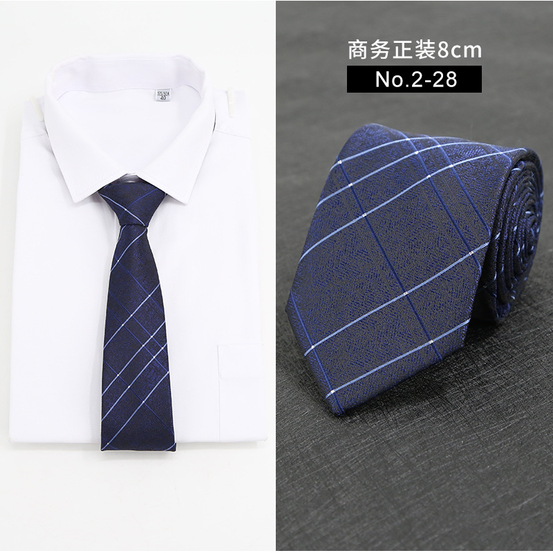 Picture of New Style Tie Men's Formal Business Casual Simple Style Solid Color Striped Arrow-Shaped Tie Manufacturer Ready Stock Wholesale