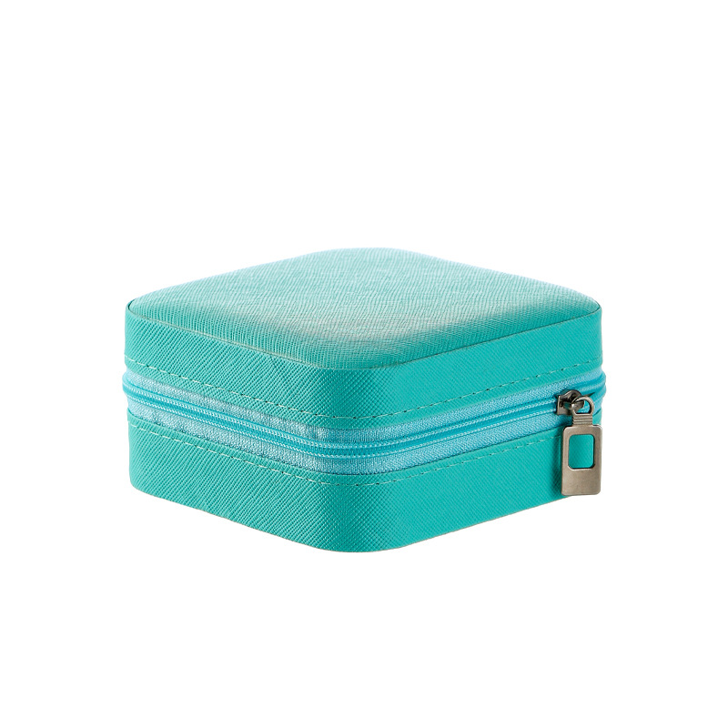Picture of Leather Small Size Jewelry Storage Box Travel Portable Gift Box with Lock Jewelry Box High-End Jewelry Box