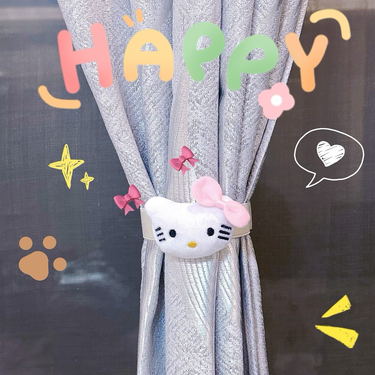 Picture of Cartoon curtain strap cute cartoon curtain fixing artifact strap children's room gauze curtain strap