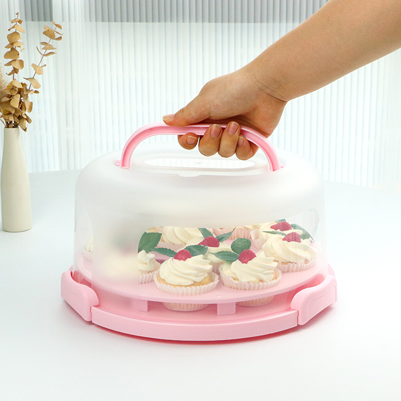 Cake Box reusable household fresh-keeping birthday 6/8 8 10-inch transparent heightened portable packaging box wholesale