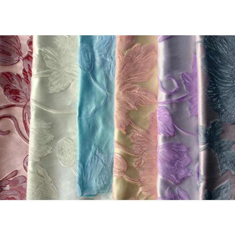 Picture of Concave-convex relief large flower jacquard fabric three-dimensional texture exquisite bright silk dark pattern flower decorative clothing fabric