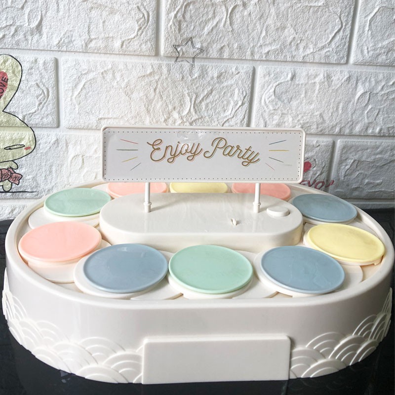 Picture of Rotary dessert birthday driver automatic rotating dessert machine rotary dessert machine cake display stand birthday party decoration