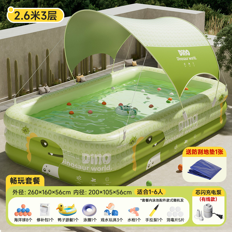 Picture of Inflatable Pool Swimming Pool Children's Inflatable Pool Home Outdoor Large Family Pool Thickened Baby Paddling Pool