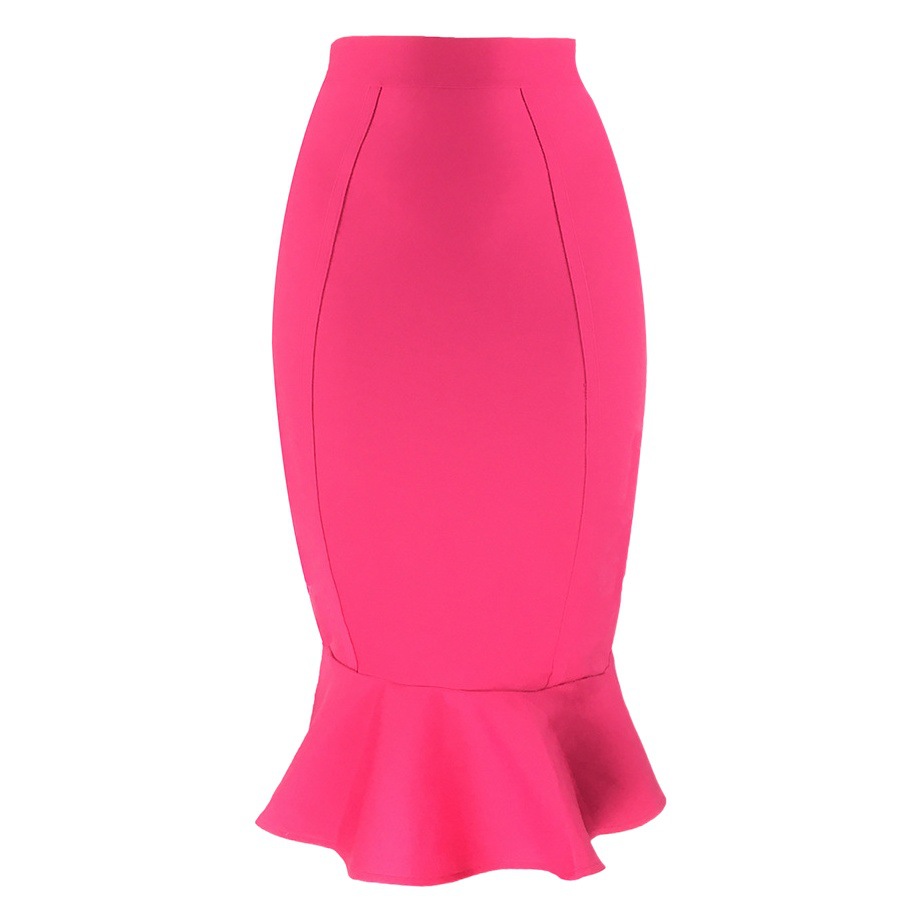 Cross-border Europe and the United States New Elegant Elegant Fishtail Elastic Short Skirt Sexy Women's High Waist Hip Bandage Skirt