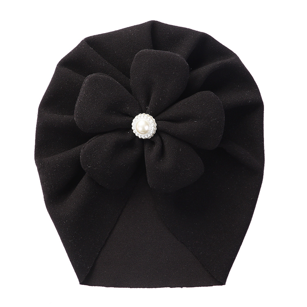 Picture of Cross-border new baby autumn and winter pullover cap imitation cashmere children's Indian hat infant Pearl Flower brimless hat