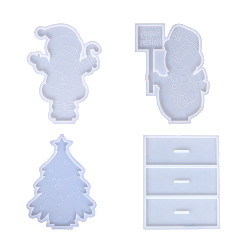 Picture of Triumphant diy dripping mold Christmas ornaments silicone mold Christmas snowman Christmas tree ornaments