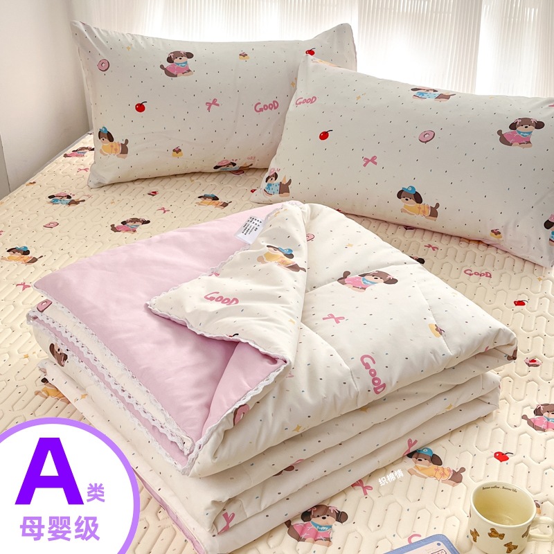 Picture of Class A Maternal and Infant Grade Summer Quilt Lace Summer Cool Quilt Summer Air-conditioning Quilt Double Washed Cotton Quilt Core Children's Thin Quilt Ins
