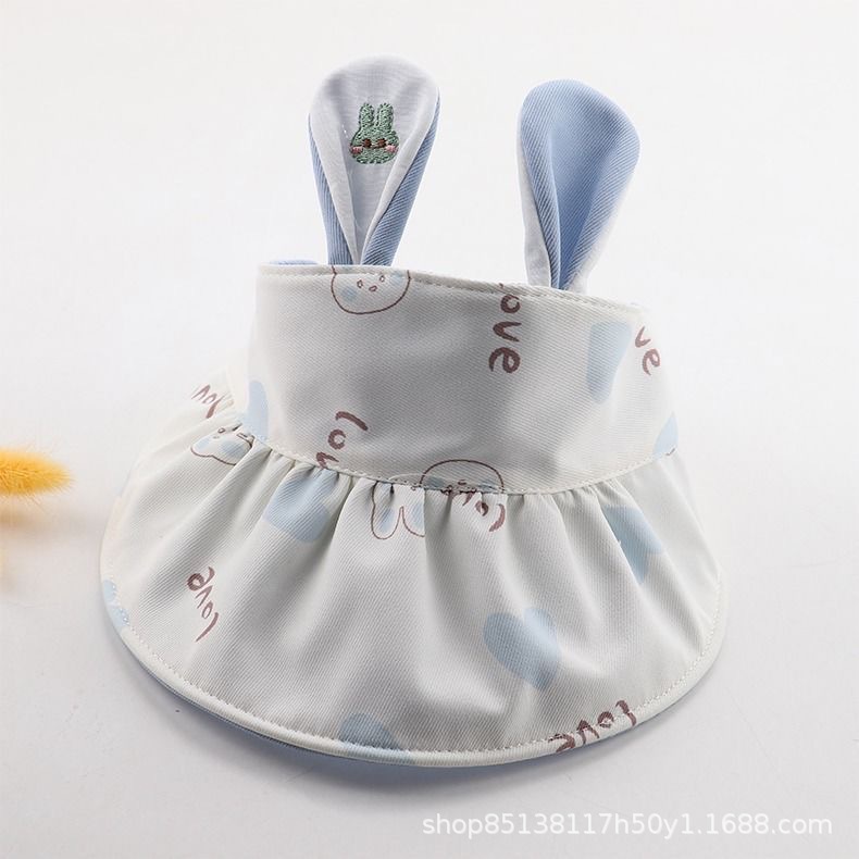 Picture of Rabbit Baby hat summer empty top hat baby big brim sun protection hat boys and girls toddler beach sun hat cute