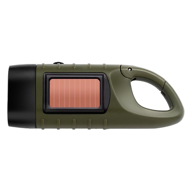 Exported to German Outdoor Hand-Cranked Self-Generating Small Flashlight Solar Rechargeable Multi-Functional Strong Light Emergency Light