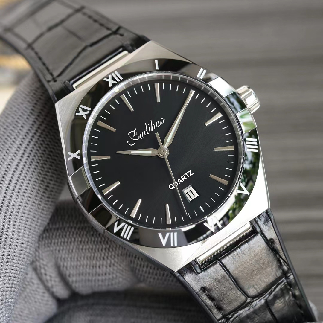 New Fashion Elite Business Men's Waterproof Belt Calendar Luminous Pointer Belt Watch Men's Watch