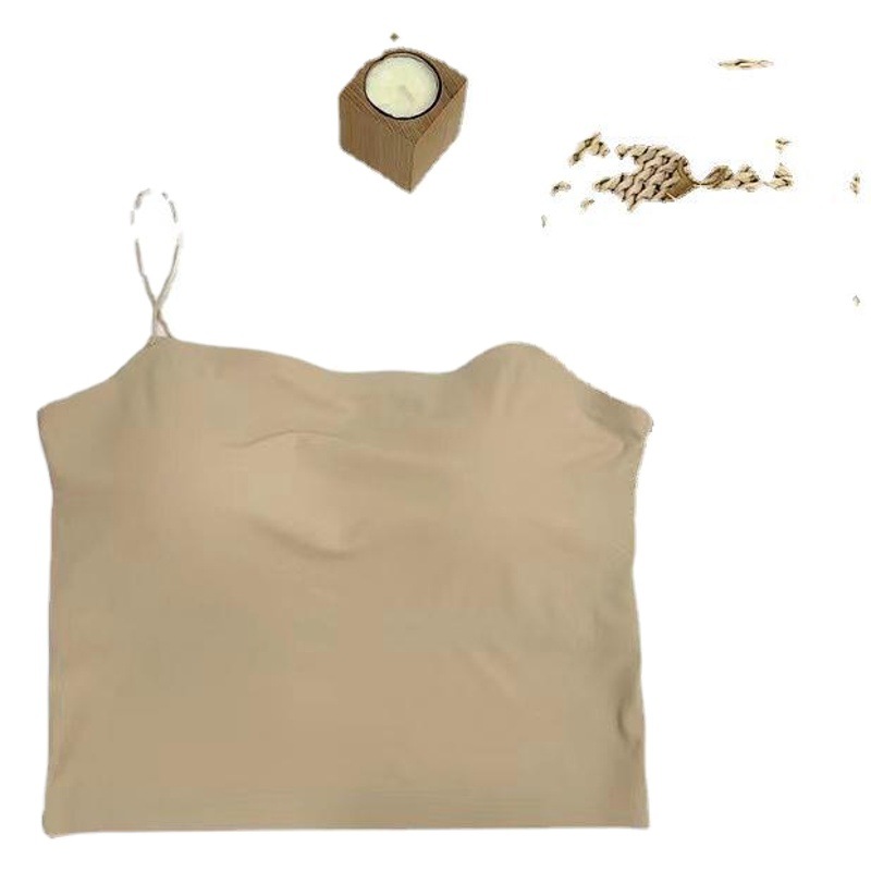 Ice Silk Girls' Underwear Women's Camisole Vest No Steel Rings Base Tube Top Sexy Base Band Chest Pad Push-up Wrap Bra