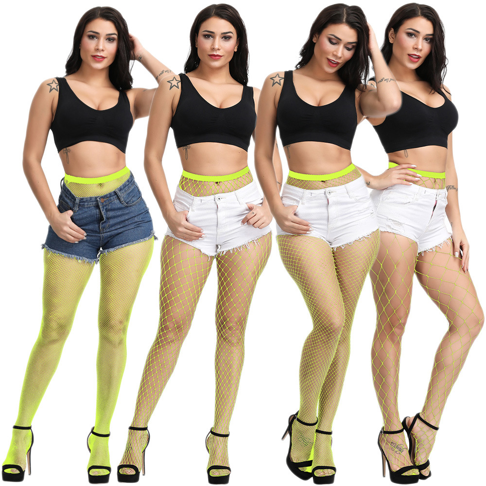 Picture of Toe Encrypted Mesh Pantyhose Internet Celebrity Trendy Socks Ripped Jeans Small Mesh Mid Mesh Super Elastic Large Mesh Fishnet Stockings Pantyhose