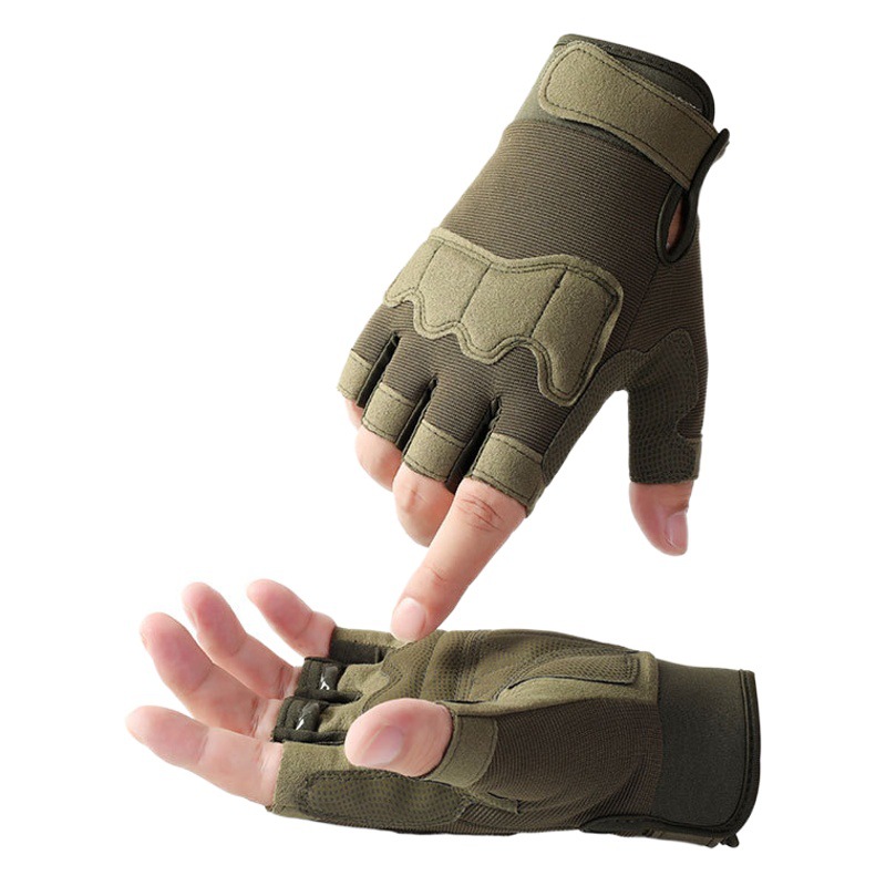 Tactical gloves half finger manufacturers men's outdoor mountaineering fitness shockproof riding motorcycle non-slip foreign trade A15S