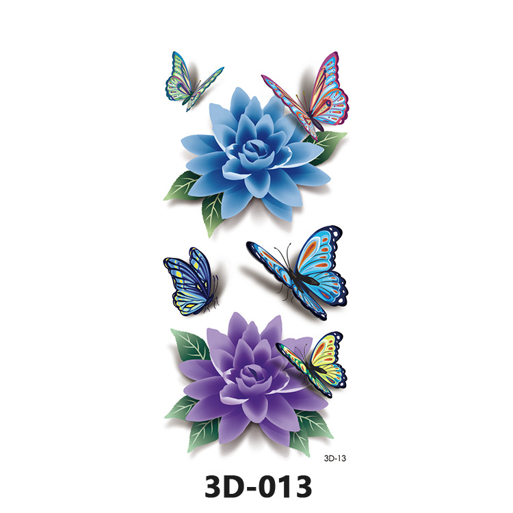 Picture of Spot Wholesale 3D Butterfly Waterproof Sweat Female Stereo Artificial Creative Temporary Stickers European and American Cross-Border Butterfly Tattoo Stickers