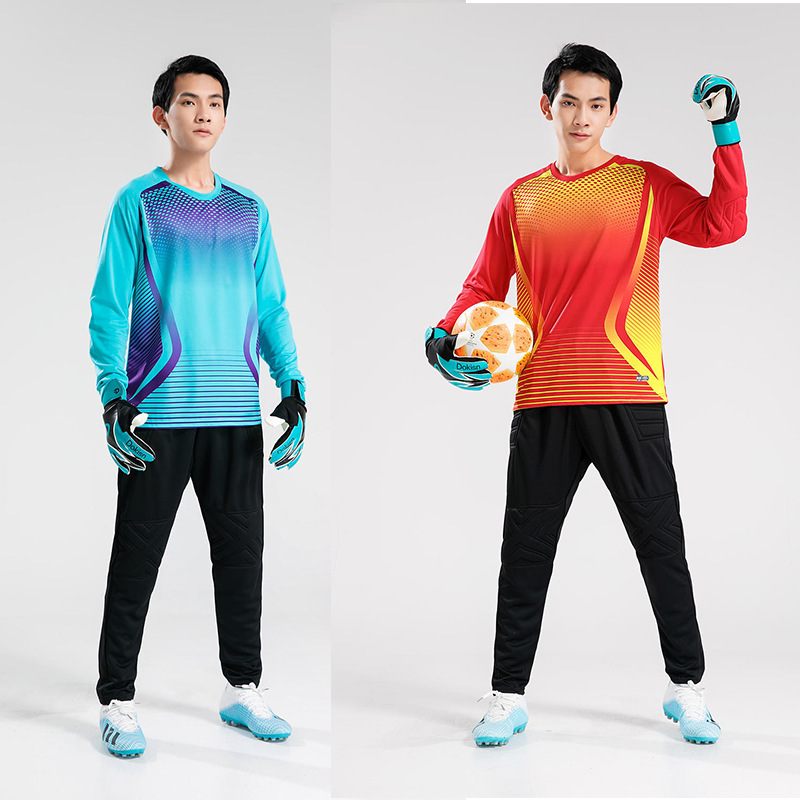 Quick-drying gate uniform suit men's printed team uniform adult goalkeeper jersey student competition equipment football training uniform