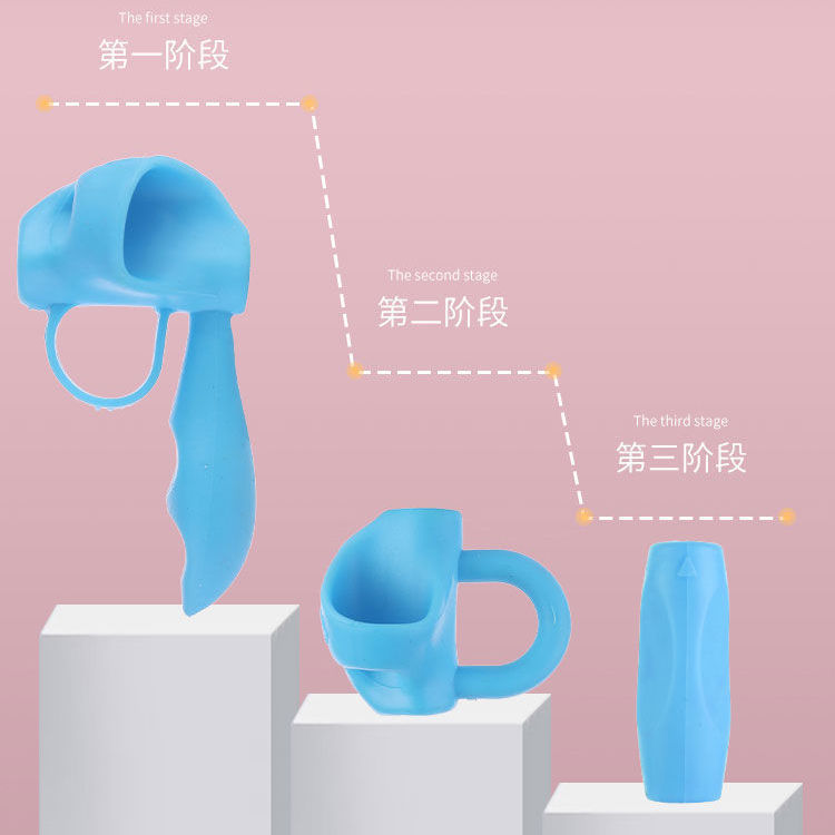 Picture of Five-finger pen grip corrector correction writing posture soft material Children's grip pen artifact suit