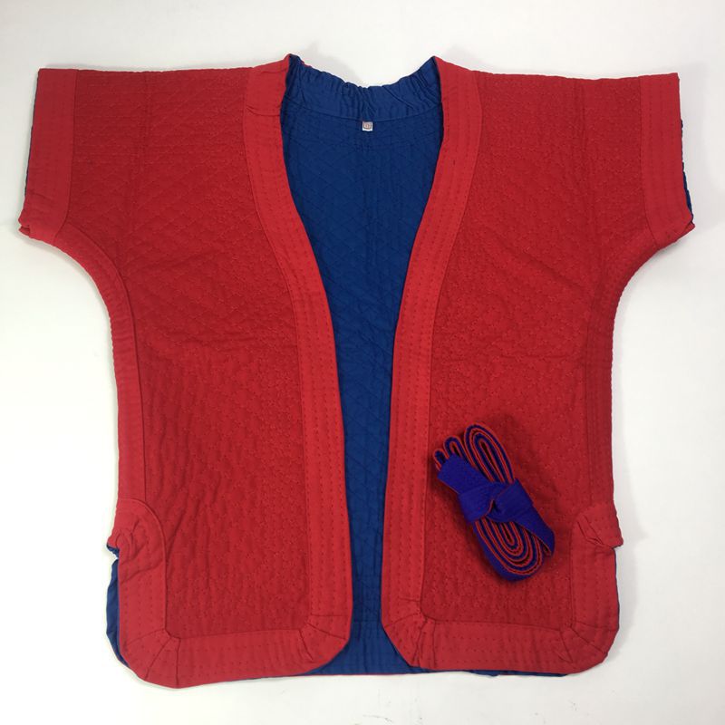 Chinese style wrestling clothes wrestling clothes red and blue double-sided