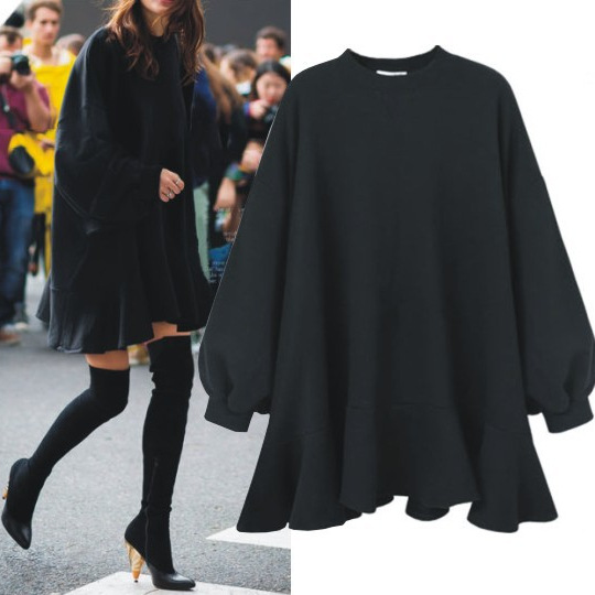 European and American large size women's clothing ebay foreign trade AliExpress Amazon coat autumn and winter New Fat mm sweater women's dress
