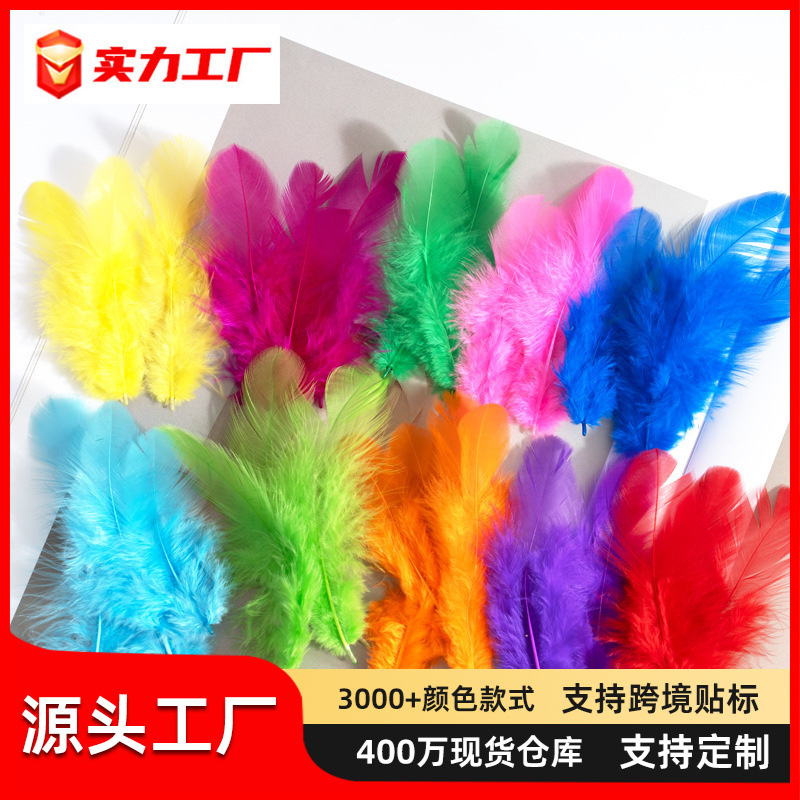 Picture of Colorful Small Feather Turkey Feather DIY Crafts Jewelry Decoration Wave Ball Gift Box DIY Filling Material