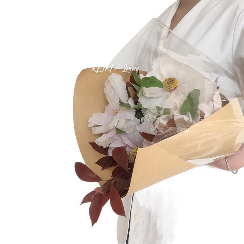 Jie Chang cellophane waterproof transparent wrapping paper color frame card crystal paper bouquet wrapping paper flower wrapping paper