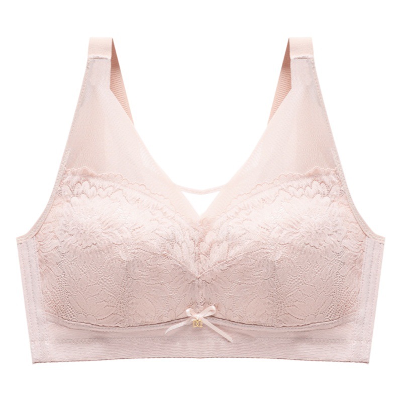 Underwear summer thin women's big chest small push-up adjustable breast-collecting anti-sagging upper support bra plus size bra
