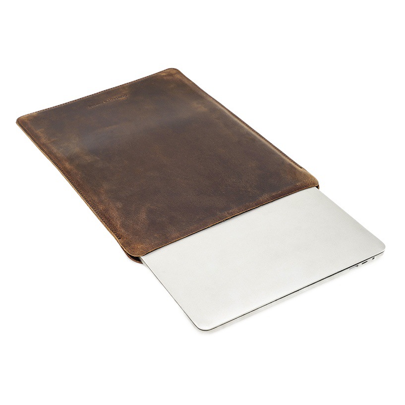 Picture of macbook Pro Cowhide Protective Case for Apple Laptop Air 13.3 Inch Genuine Leather Sleeve