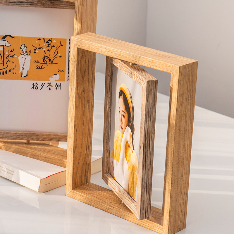 Picture of Photo development to make photo frame logo, 6 inch 8 inch a4 decorative photo album Frame photo frame rotating photo frame table