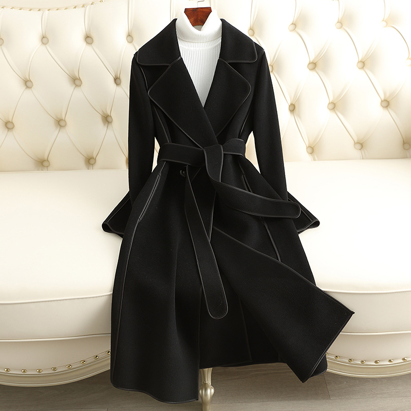 Picture of Double-Sided Cashmere Outwear for Women Mid-Length 2025 Autumn and Winter New 100% Wool Outwear Outwear for Women Wholesale