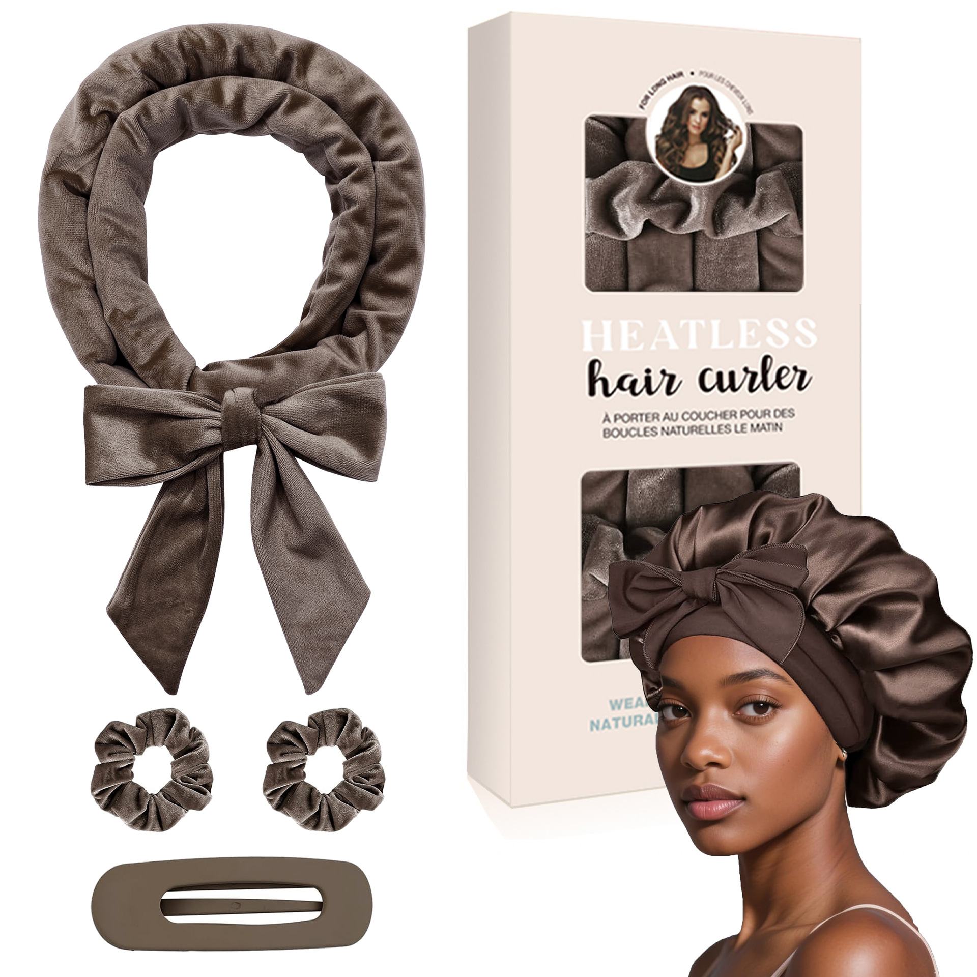 Picture of Cross-border New Style Hair-free Sleep Bow Lazy High-end Soft Hair Coiler Silk Loam Ribbon Curling Stick