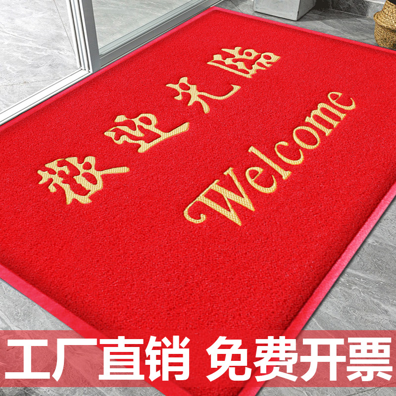 Entrance Carpet, Welcome Door Mat, Non-Slip, Water-Absorbent, Shop Hotel Entrance Mat, Commercial Foot Mat, Entrance
