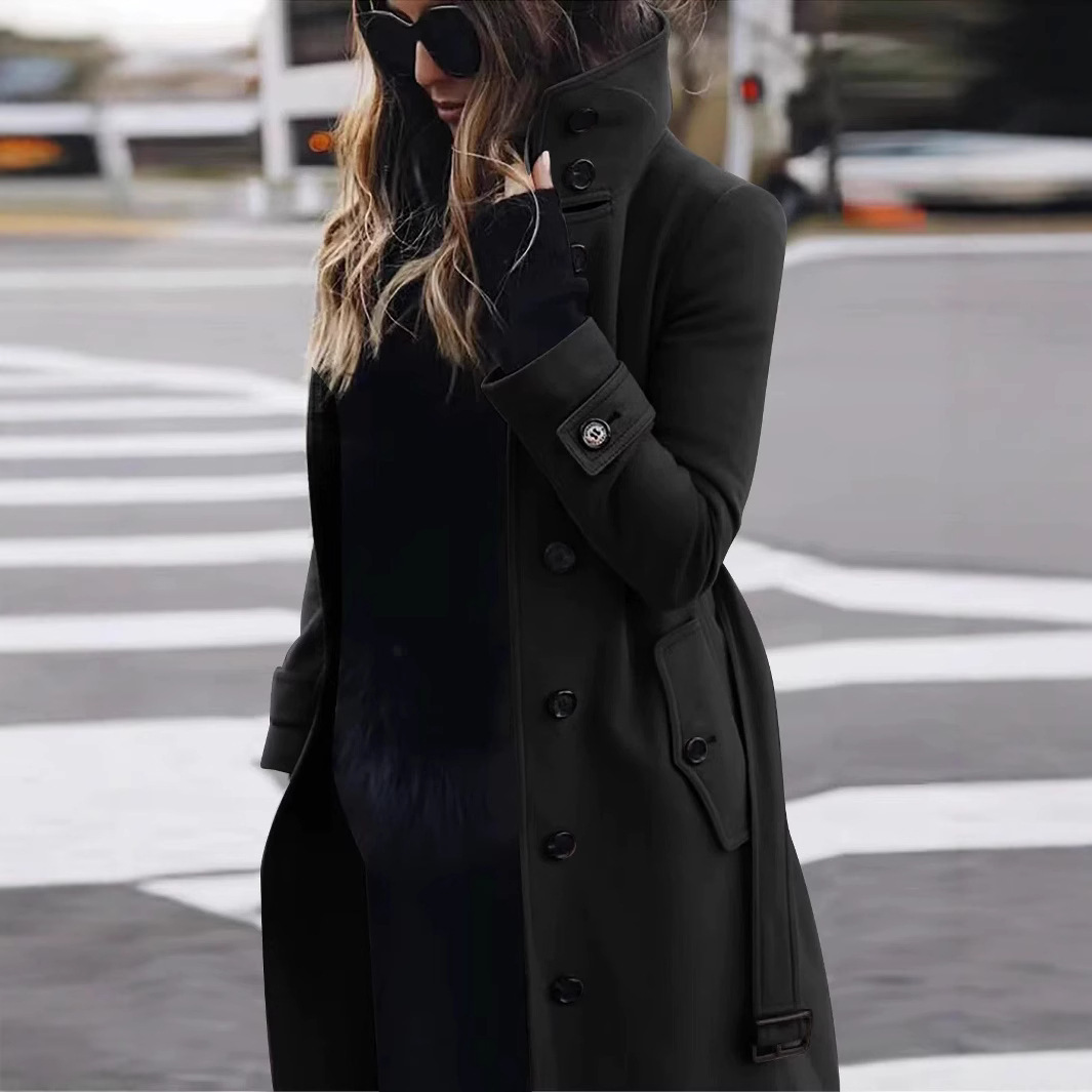 Hot Selling Women's Outerwear Foreign Trade Hot-Selling Woolen Coat