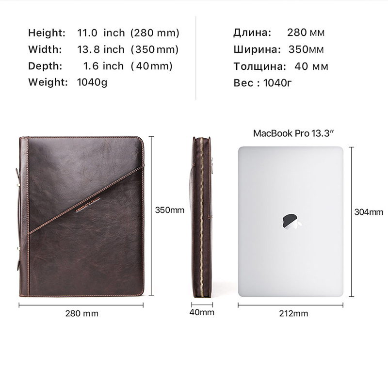 Picture of Suitable for ipad pro12.9 leather protective case multi-function can be put a4 paper zipper portable iPad leather case wholesale