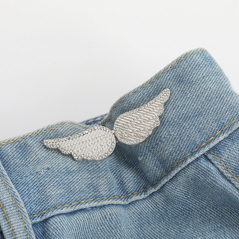 Picture of Chinese Knot Waist Buckle Pair Buckle Flat Bottom Removable Nail-free Seam-free Button Girl's Trouser Skirt Waist Size Change Artifact