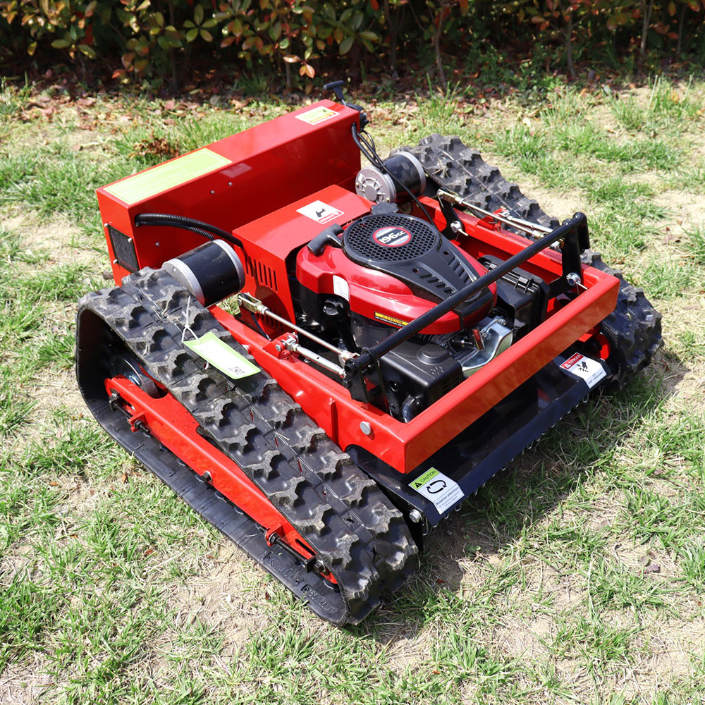 Factory spot small remote control crawler lawn mower Orchard weeding mower unmanned remote control climbing lawn mower