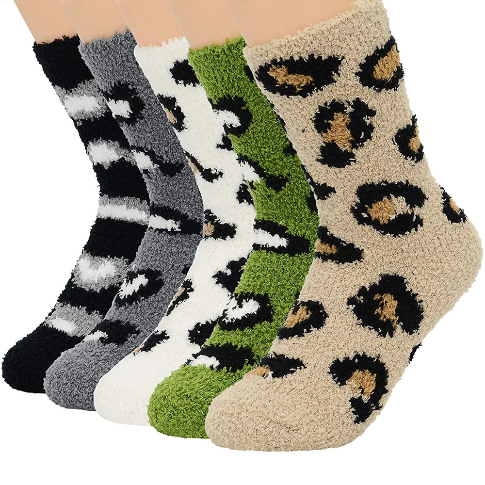 Picture of Coral fleece anti-lint Amazon hot floor socks in autumn and winter thick warm sleep socks KC01