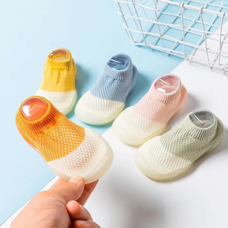Baby Shoes Soft Sole Non-slip Toddler Shoes Summer Ice Silk Breathable Sandals Unisex Baby Floor Socks Shoes