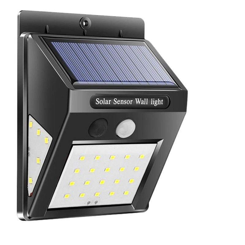 Side luminous solar wall lamp human body induction lamp landscape courtyard wall lamp solar small wall lamp a generation of hair
