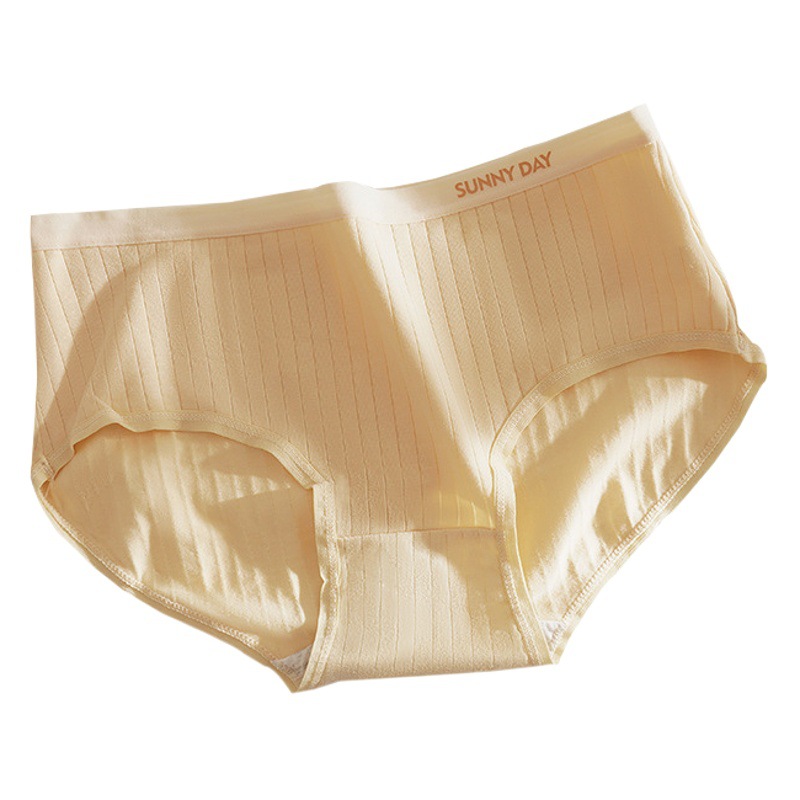 [independent] simple color matching cotton underwear ladies waist breathable comfortable cotton pants girls briefs
