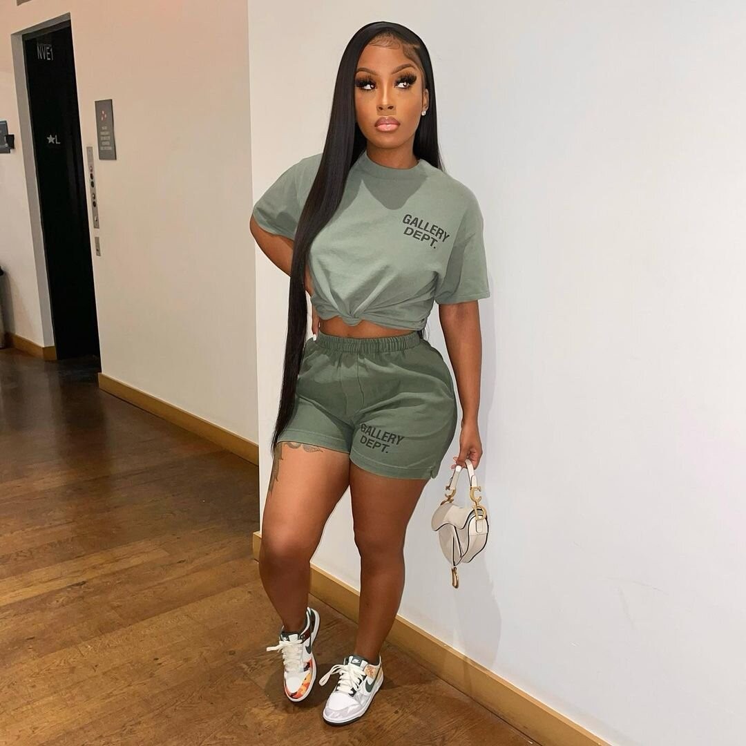 Picture of Z5617 2022 Europe and the United States cross-border Amazon independent station eBay hot casual T-shirt shorts set